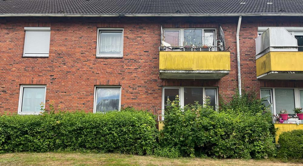 Rückansicht mit Balkon